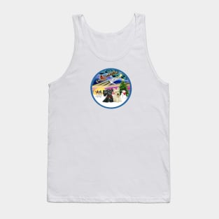 "Christmas Magic" with Two Scottish Terriers Tank Top